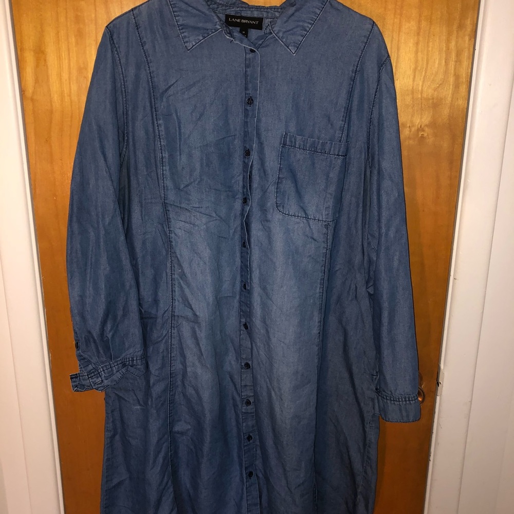 Lightly Used Lane Bryant Denim Shirt Dress